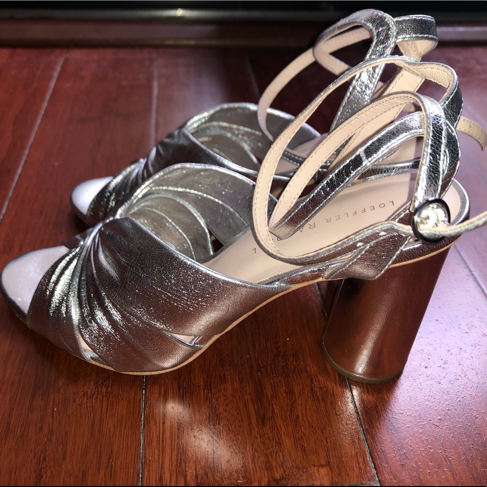 Silver high heels